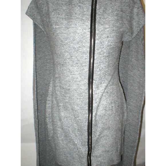 New Womens L NWT Christina Karin Designer Gray Cape Dress Sleeveless Zip Front - Picture 3 of 12